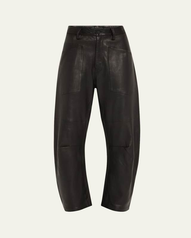 Shon Barrel Leather Pants